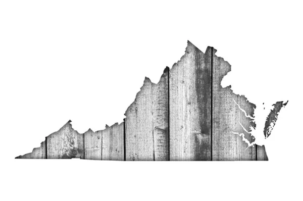 Map Virginia Weathered Wood — 스톡 사진