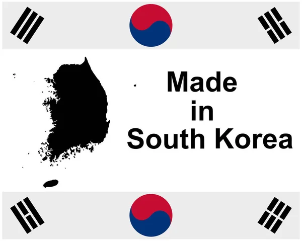 Sello Calidad Hecho Corea Del Sur — Vector de stock