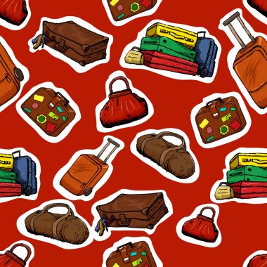 Çok renkli çanta ve valiz