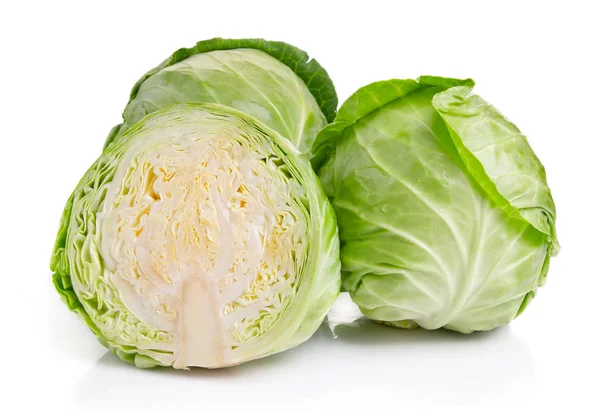 Grön kål grönsaker isolerad på vit — Stockfoto