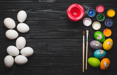 Ahşap tablo Easter tatil yumurta boyama