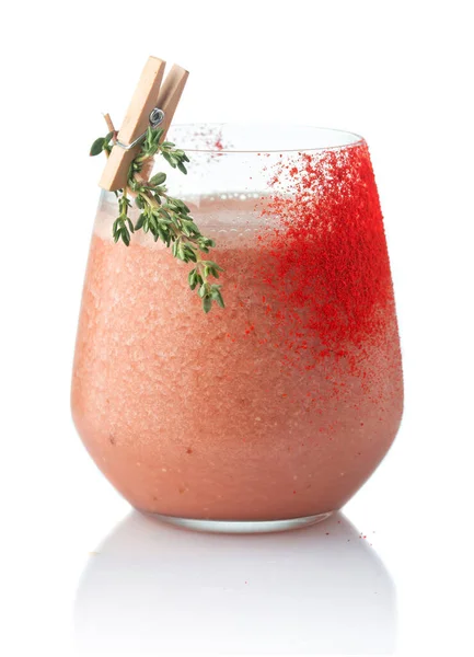 Gesunder Frucht Smoothie Glas Isoliert Auf Weißem Hintergrund — Stockfoto