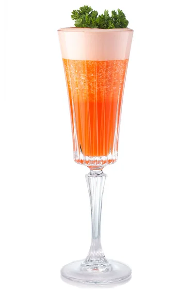 Fresh Orange Alcohol Cocktail Garnish Isolated White Background Stock Photo