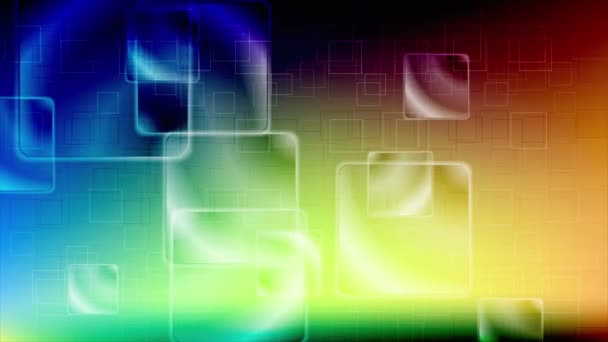 Colorful glossy squares video animation