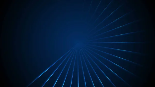 Glowing blue neon lights rays abstract background