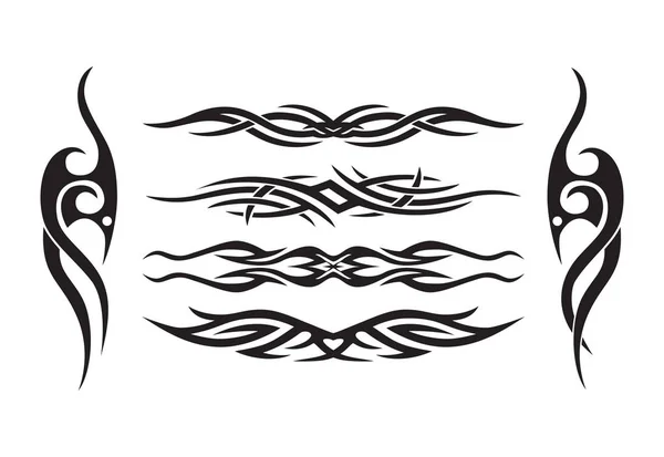 Horizontal symmetrical tattoo — Stock Vector