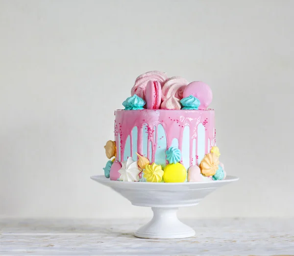 De cake van de kindverjaardag. Close-up — Stockfoto