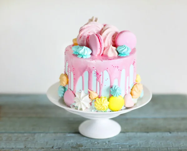Gâteau d'anniversaire. Gros plan — Photo