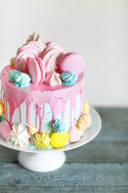 Doğum günü pastası. Yakın çekim