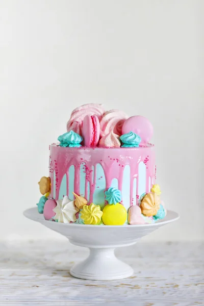 생일 케이크입니다. 클로즈업 — 스톡 사진