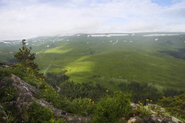 Valley manzara nefes kesici, Lagonaki, Kafkasya, Rusya Federasyonu