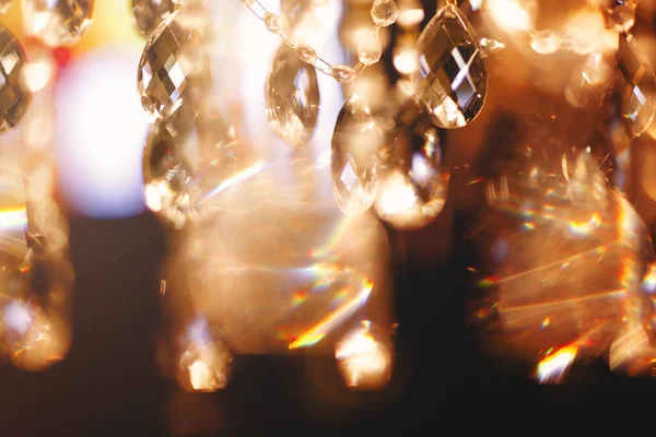 Kristallluster Aus Nächster Nähe Glamour Hintergrund Mit Kopierraum — Stockfoto