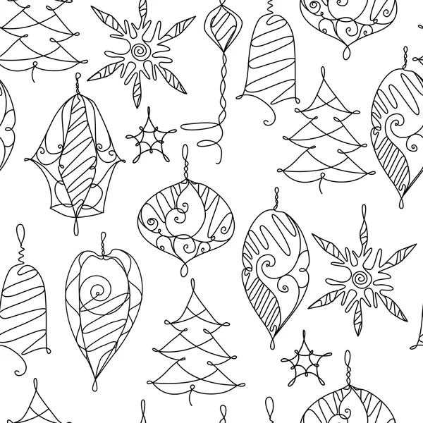 Christmas holiday hand drawn pattern — Stock Vector
