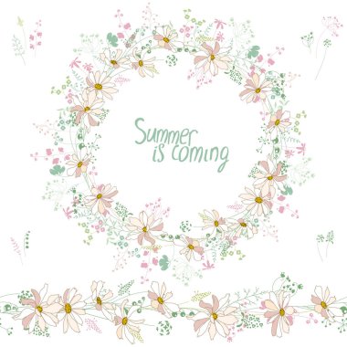 Paskalya bahar laleler, bitkiler, nergis ve otlar ile ayarlayın. Sarı ve mavi renkler. Beyaz arka plan üzerinde izole nesneleri