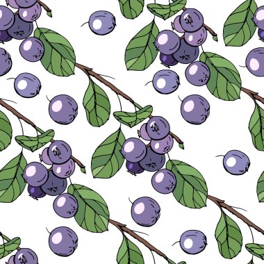 Beyaz çiçek elemanları ile Seamless modeli. Sonsuz doku shadberry ile