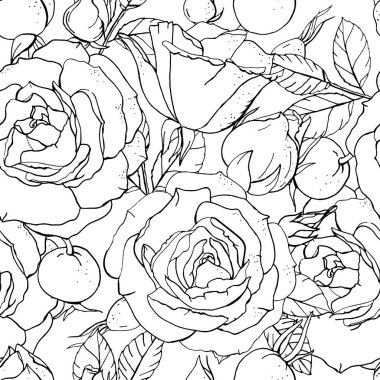 Romantik gül çiçek ile sorunsuz çiçek desenli. Zarif çiçek ve sezon tasarımı için sonsuz doku