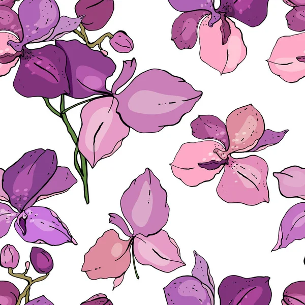 Modèle floral sans couture avec des fleurs romantiques. Texture infinie pour un design floral et saisonnier élégant — Image vectorielle