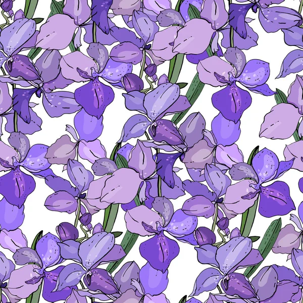 Padrão floral sem costura com flores românticas. Textura infinita para design elegante floral e temporada — Vetor de Stock