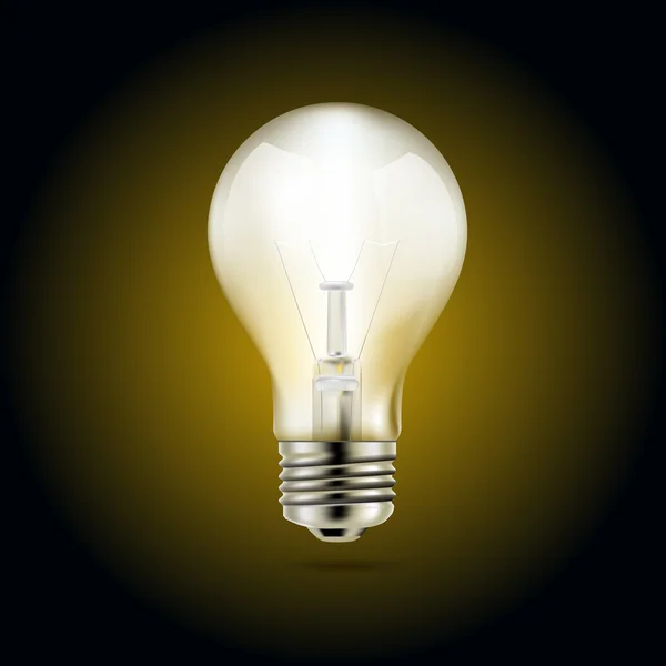 Light bulb on dark background. vector illustration — Stock Vector