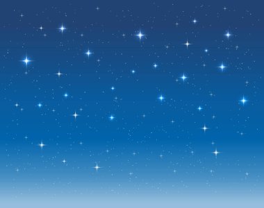 yıldızlı gökyüzü gece. vektör arka plan