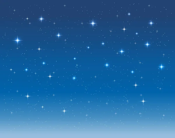 Stjärnhimmel i natt. Vector bakgrund — Stock vektor