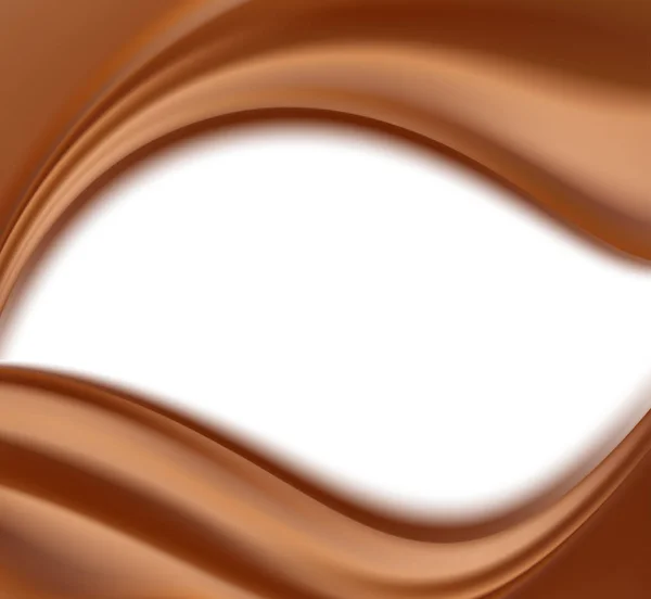 Abstracte chocolade achtergrond grenzen met ruimte voor de tekst op de whi — Stockvector