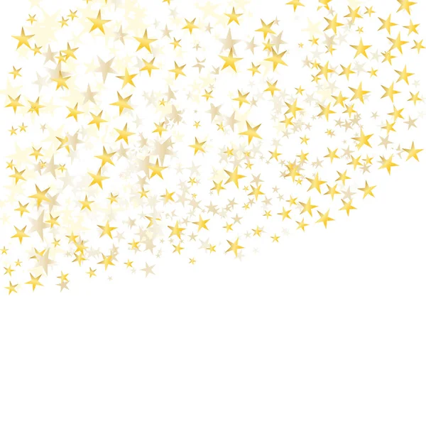 Fondo Blanco Con Estrellas Doradas Volando — Archivo Imágenes Vectoriales