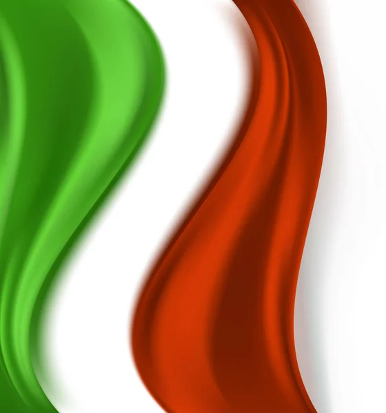 Πράσινη και κόκκινη κυματοειδή σχήματα αφηρημένα φόντο. διάνυσμα illustrati — Διανυσματικό Αρχείο