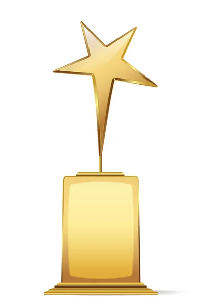 Golden Star Award avec espace pour le texte. illustration vectorielle — Image vectorielle