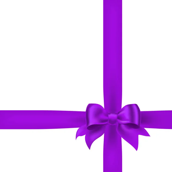 白色背景上的紫丝带。装饰设计元素 — 图库矢量图片