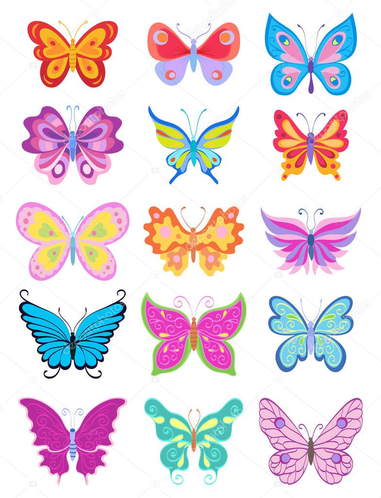 Conjunto De Mariposas Animadas Conjunto De Mariposas De Dibujos