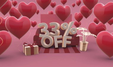 % 33 indirimli - Sevgililer Günü İndirim 3D.