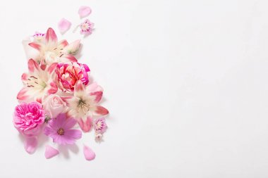 beyaz zemin üzerine yaz çiçek