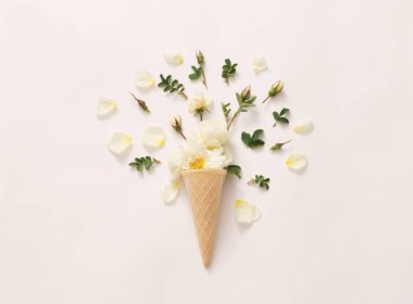 Beyaz arkaplanda güller