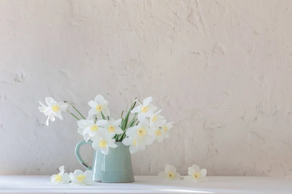 在白色背景上的水罐水仙花 — 图库照片
