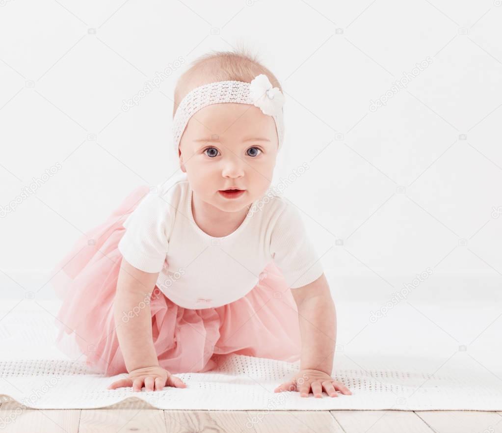 happy little girl indoor