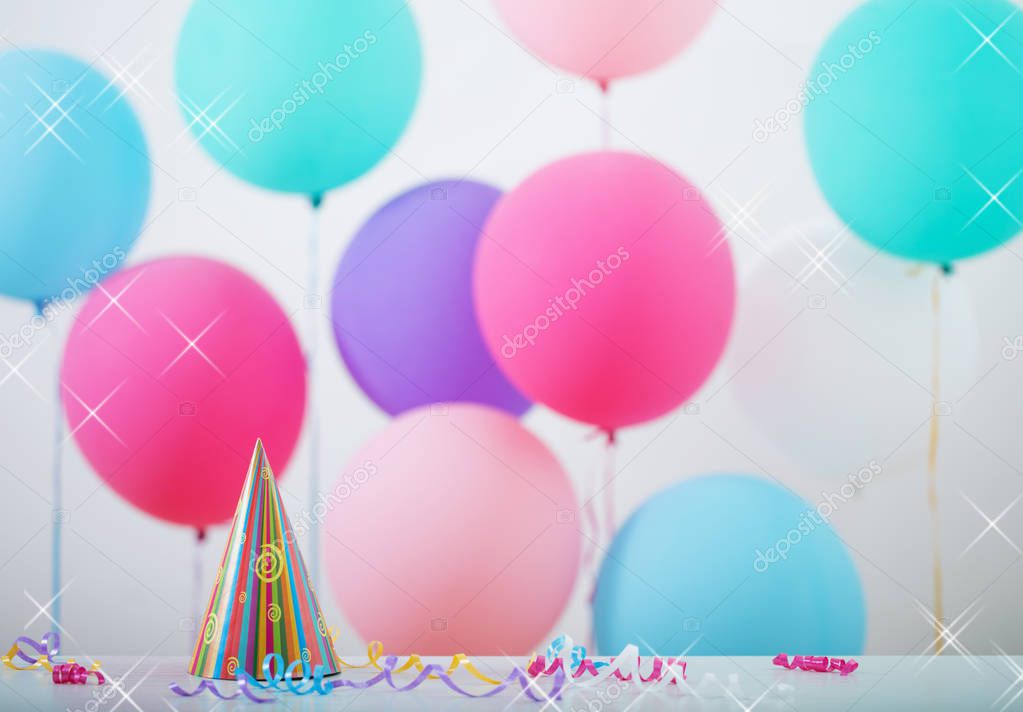 Background of balloons for birthday