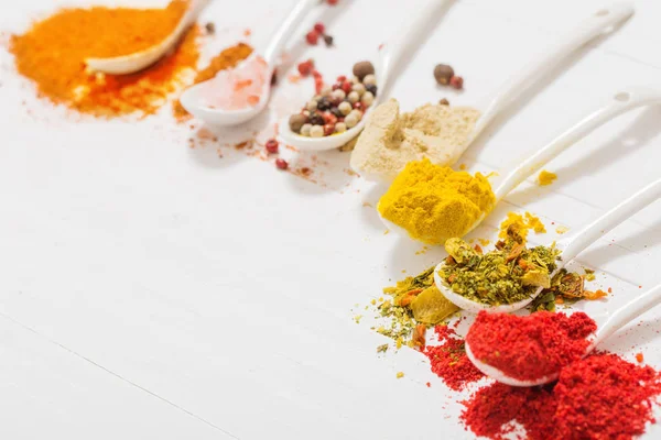 Spices on white background — Stock Photo, Image