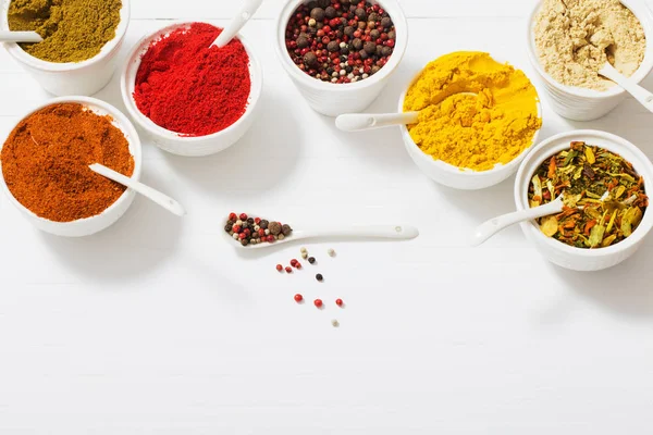 Spices on white background — Stock Photo, Image