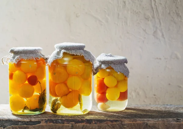 Canned vegetables in jars — Stock Photo, Image