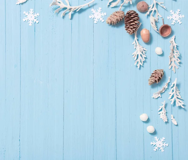 Vackra blå jul bakgrund — Stockfoto