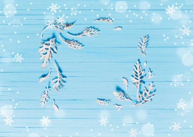 beautiful blue  Christmas background clipart
