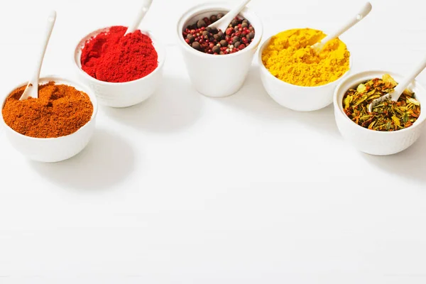 Spices on white background — Stock Photo, Image