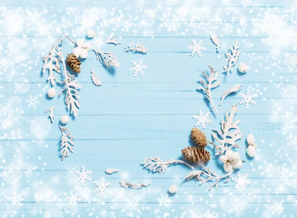 아름 다운 블루 크리스마스 배경 — 스톡 사진