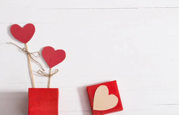 Valentines background with red heart — Stock Photo, Image