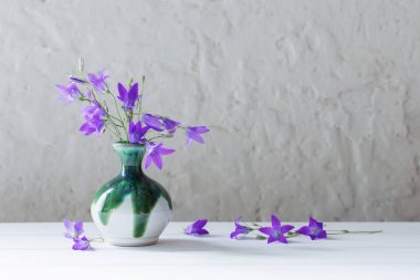 Bluebell beyaz arka plan üzerinde wase içinde