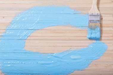 ahşap arka plan üzerinde boya ile fırça