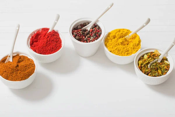 Spices on white background — Stock Photo, Image