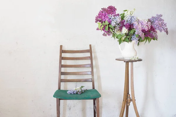 Lilac Jug Old Vintage Interior — Stock Photo, Image