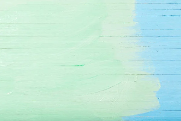 Modré a zelené malované dřevěné pozadí — Stock fotografie